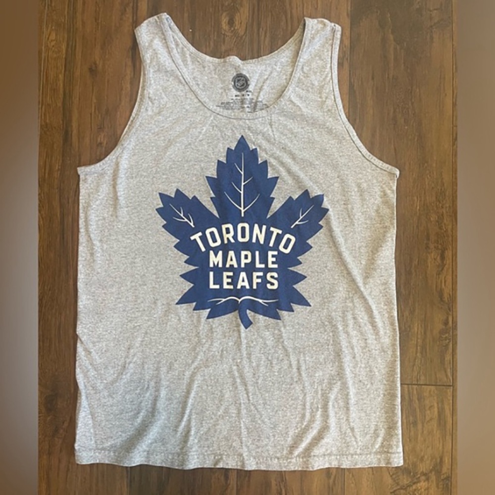 NHL Toronto Maple Leafs Gray and Blue Tank Top